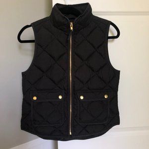 J. Crew Black Puffer Vest